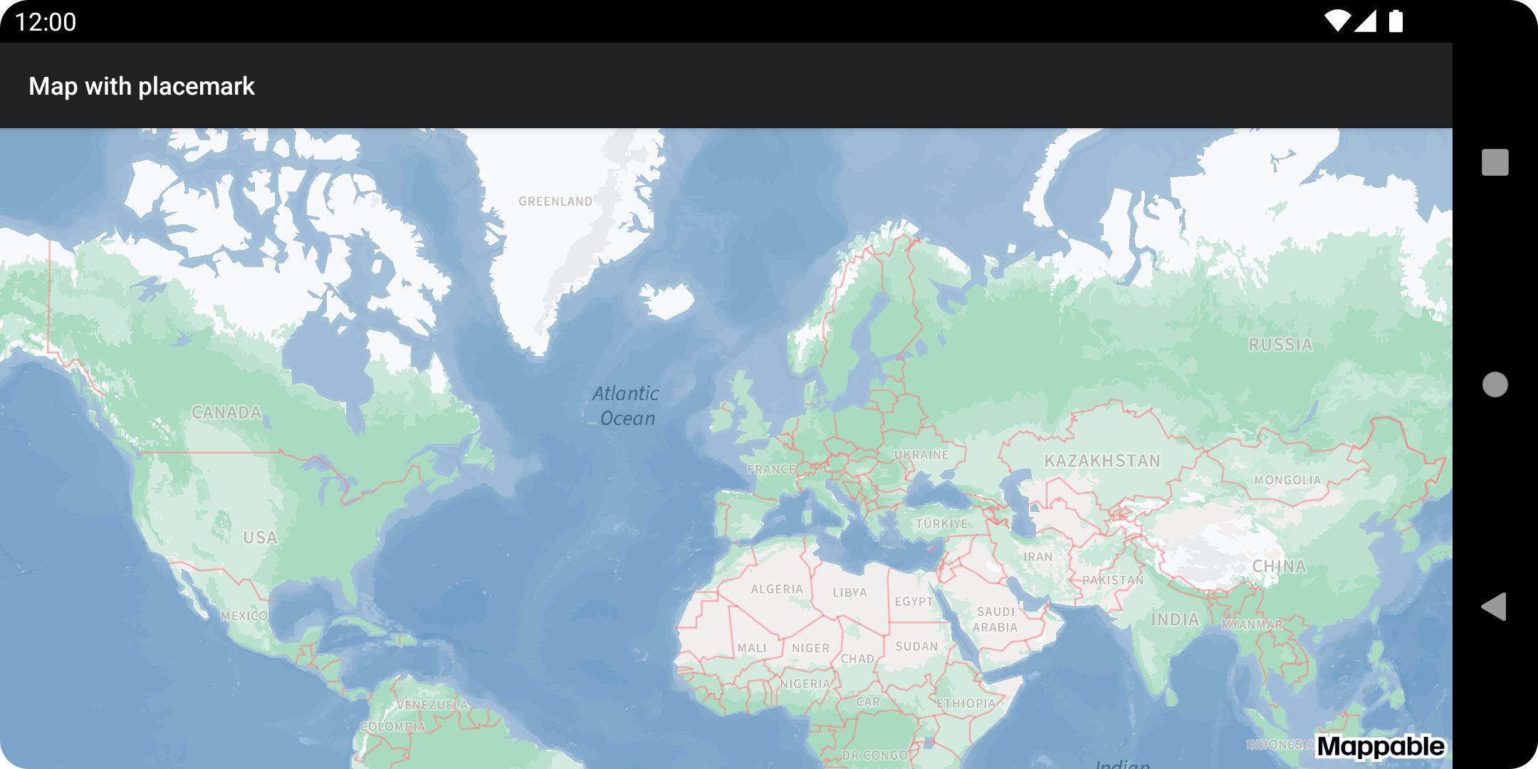 Map with the smallest zoom